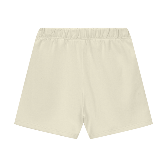 CR3MO Badge Sweat Shorts: Bone
