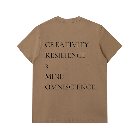 CR3MO Badge T-shirt: Coffee