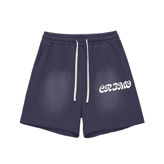 CR3MO Suave Sweat Shorts: Navy Blue