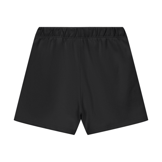CR3MO Badge Sweat Shorts: Black Beauty