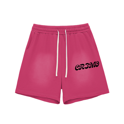 CR3MO Suave Sweat Shorts: Rose Red