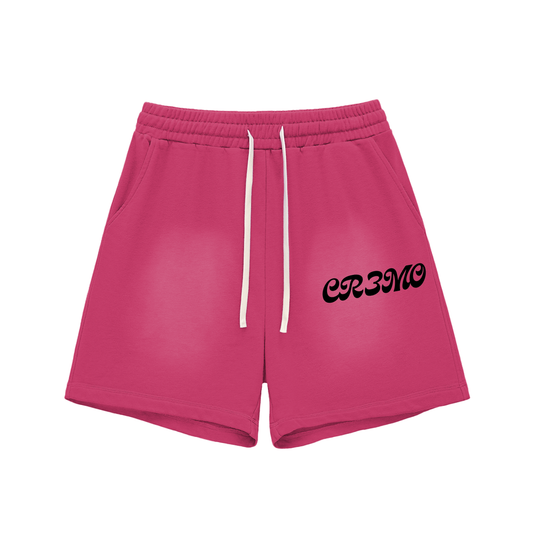 CR3MO Suave Sweat Shorts: Rose Red