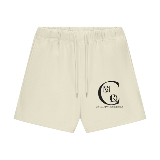 CR3MO Badge Sweat Shorts: Bone